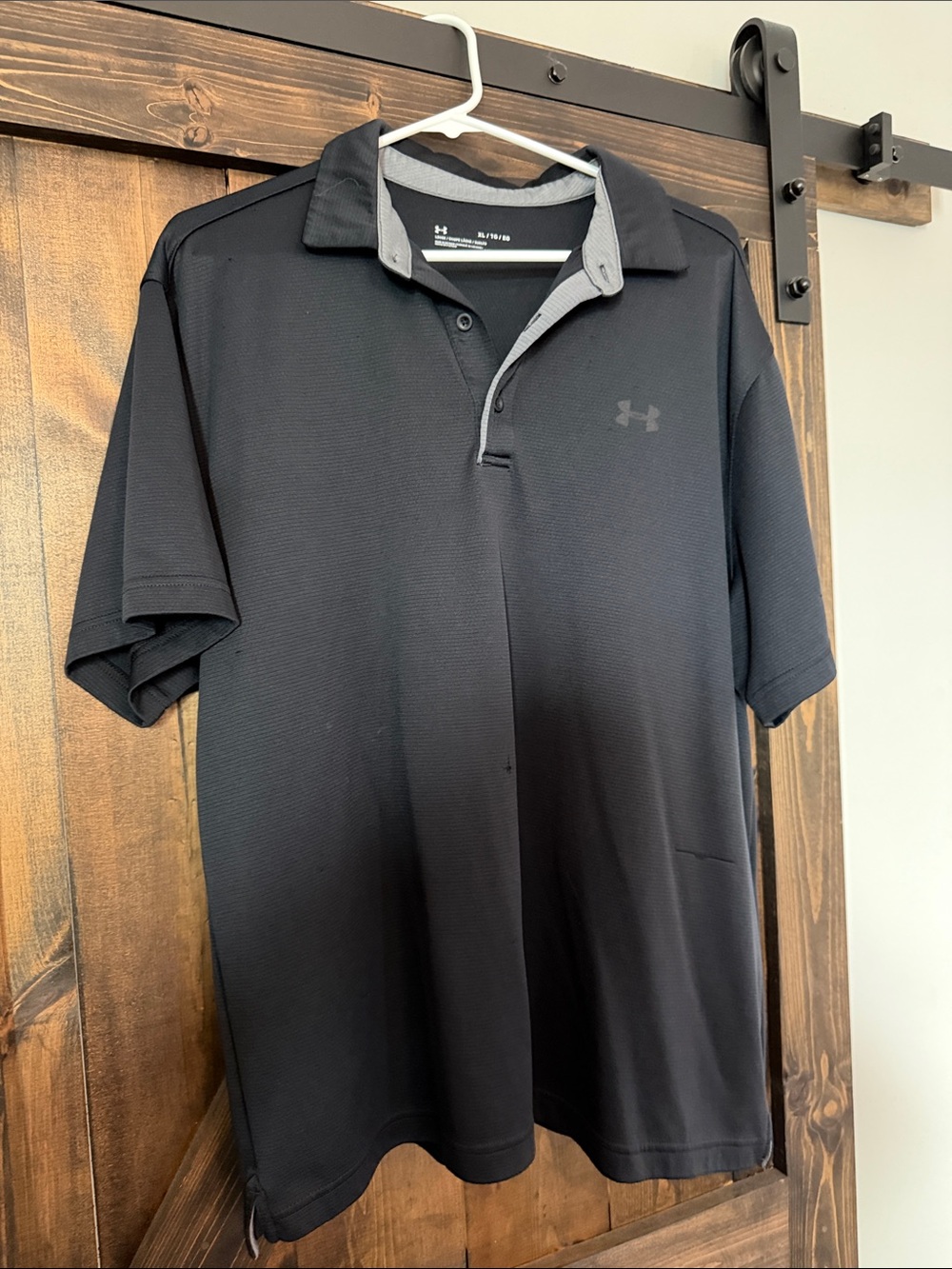 Under Armour Black Polo with Gray Trim